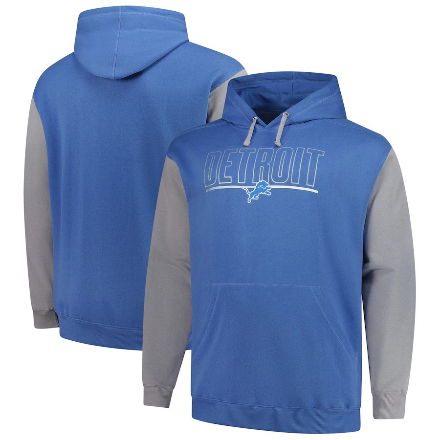 Men Detroit Lions blue style 93 NFL 2024 hoodie